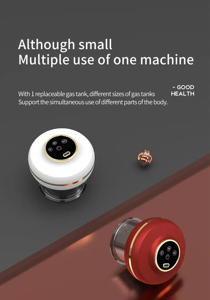 Portable Electric Cupping Massager with Red Light (2 Cups)